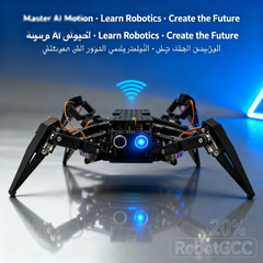 Smart Quadruped Bionic Robot Explorer | 12-DOF Servo Control + Real-Time FPV Camera + Ultrasonic Obstacle Avoidance | ESP32 Dual-Core Processor | AI Voice Control | Programmable STEM Educational Robot Kit for Students and Makers