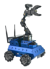 AI ROS1 Mecanum Wheel Robot with 5-DOF Robotic Arm & Jetson Nano Computing | Autonomous AI Vision STEM Platform for Education & Research | Supports OpenCV, TensorFlow & MoveIt for Object Detection, Path Planning & LiDAR-Based Navigation