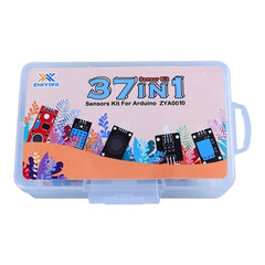 37-in-1 Sensor Learning Kit for Arduino Projects | Comprehensive STEM Electronics Set with 37 Modules for IoT, Automation & Robotics | Compatible with Arduino UNO, MEGA, Nano & Raspberry Pi | Ideal for Coding, Hardware Integration & Classroom Education
