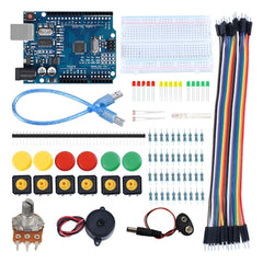 UNO R3 Advanced Sensor Learning Kit | Comprehensive Arduino STEM Education Set with Ultrasonic, Flame, Infrared, Sound & Temperature Sensors | Programmable IoT Platform with LCD Display, RGB LED & Relay Modules for Automation and Smart Control