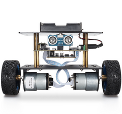 Arduino Smart 4WD Robot Car Kit | STEM Educational Robotics Platform with Ultrasonic Obstacle Avoidance, Infrared Line Tracking, Servo Steering & PWM Motor Control | DIY Programmable Kit Supporting Scratch, Mixly & Arduino IDE | Bluetooth/Wi-Fi Expansion