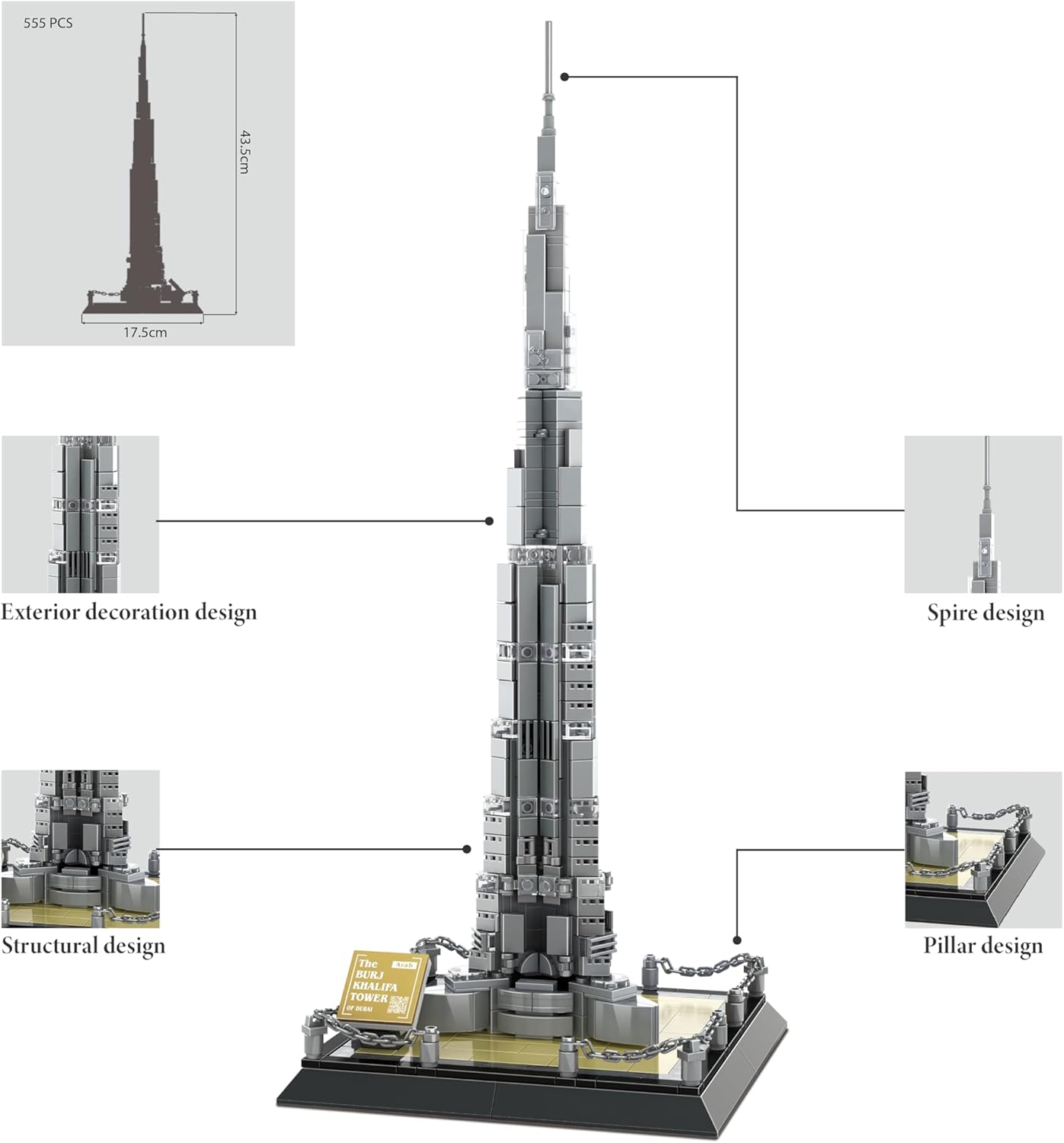 Burj Khalifa Architecture Blocks