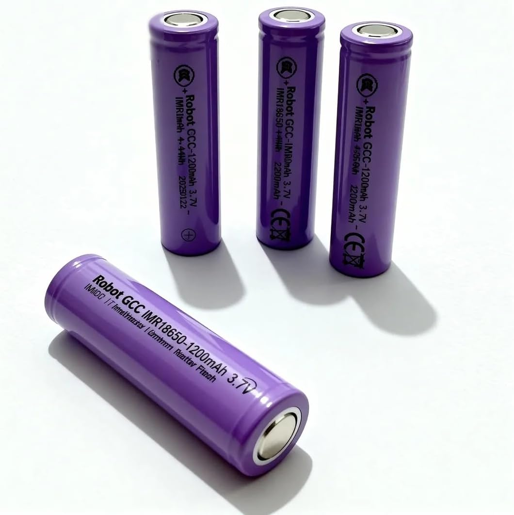18650 Flat Top Lithium-Ion Battery 3.7V 1200mAh (4-Pack)