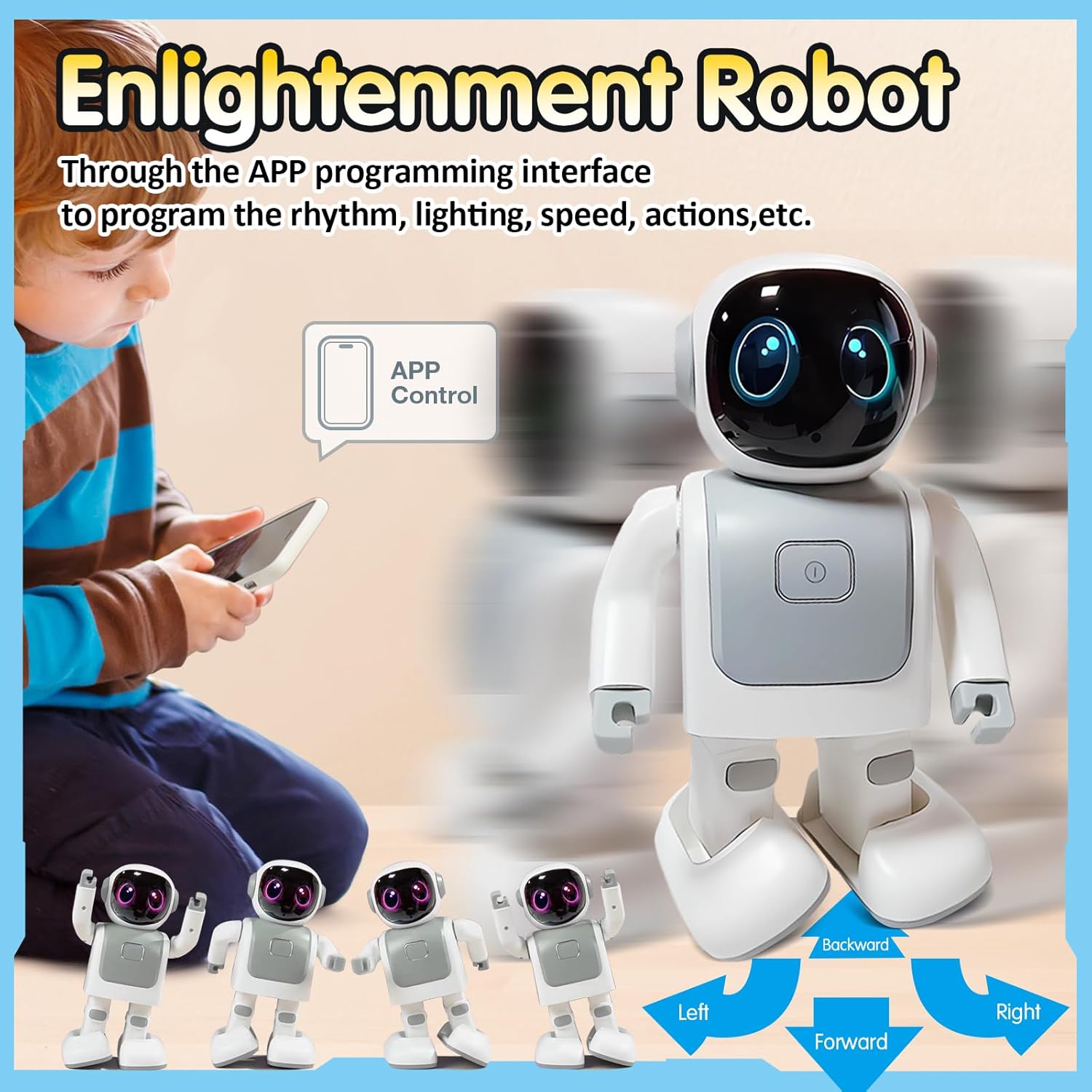 Robert Dancing Robot with Bluetooth Speaker & Programmable App-Controlled