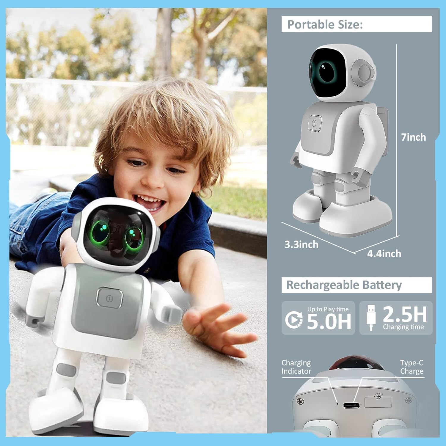 Robert Dancing Robot with Bluetooth Speaker & Programmable App-Controlled