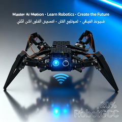 Smart Quadruped Bionic Robot Explorer | 12-DOF Servo Control + Real-Time FPV Camera + Ultrasonic Obstacle Avoidance | ESP32 Dual-Core Processor | AI Voice Control | Programmable STEM Educational Robot Kit for Students and Makers