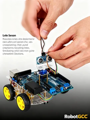 STEM Robot Car Kit | Arduino-Compatible 4WD Smart Robot for Obstacle Avoidance & Line Tracking | Ultrasonic & Infrared Sensors with L298N Driver | DIY Programmable Robotics Kit for Students, Makers & Classroom Coding Projects