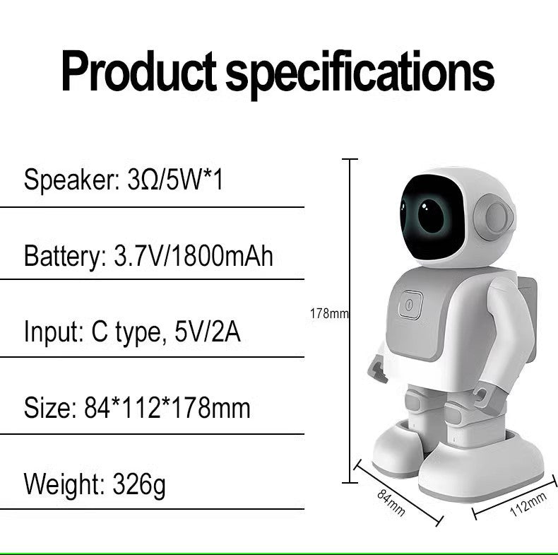 Robert Dancing Robot with Bluetooth Speaker & Programmable App-Controlled