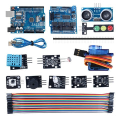 UNO R3 Intermediate Sensor Expansion Kit | Advanced Arduino STEM Learning Set with Ultrasonic, Temperature, Light & Sound Sensors | Programmable IoT Education Kit with Breadboard, Relay & RGB LEDs | Ideal for Teaching Automation & Logic Control