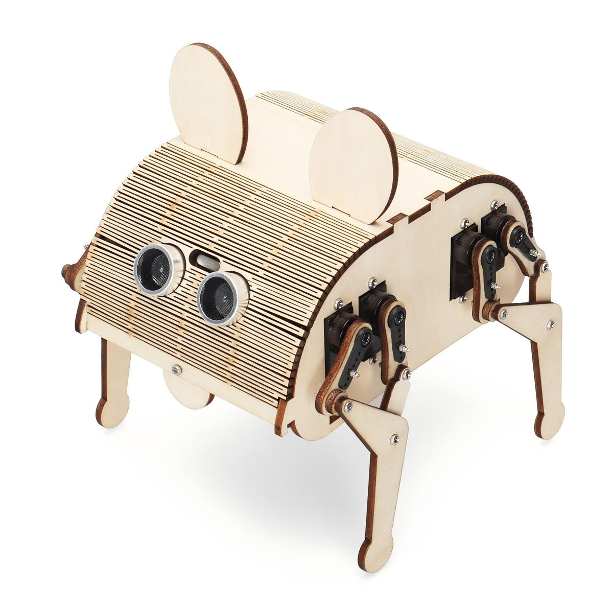 ESP32 Wi-Fi + Bluetooth Quadruped Robot Kit | DIY Smart Bionic Robot Mouse / Rabbit with 8 Servo Motors | Programmable STEM Educational Robot for Coding, AI & Robotics Learning | Supports Arduino IDE, MicroPython, Scratch & Mixly